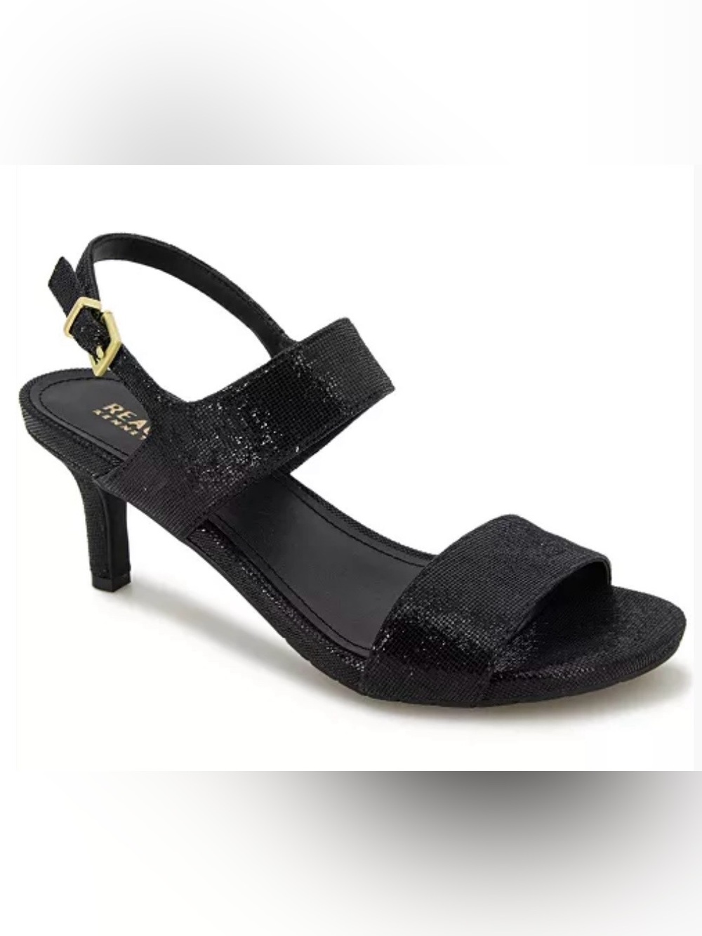 Kenneth Cole Reaction Black Sparkle Slingback Heel
